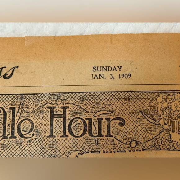 Antique Newspaper Page - 1/3/1909
Phila. Press - Work And Play For The Idle Hour - Picture 11 of 14
